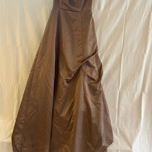 David's Bridal Chocolate Strapless Dress